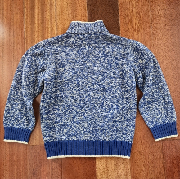 Gymboree Heather Blue Full Zip Sweater Jacket - SMALL (5-6) - Picture 2 of 9